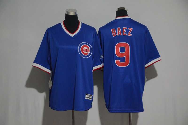 Chicago Cubs #9 Javier Baez Blue Cooperstown New Cool Base Stitched Jersey,We sell and wholesale Chicago Cubs #9 Javier Baez Blue Cooperstown New Cool Base Stitched Jersey on line form chian!